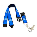 Woven Lanyard with Detachable Keyring